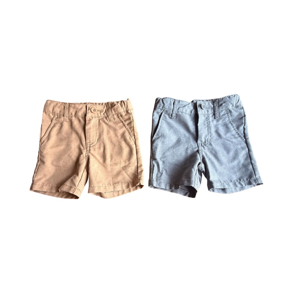 Tan and Blue Kids Shorts Set
